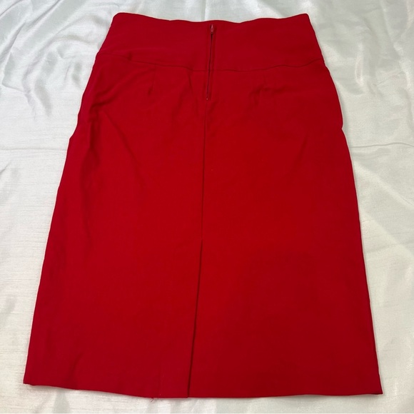 Vintage Red Pencil Skirt by Have | Made in USA | 90s Minimalist Officecore Chic - Picture 3 of 10